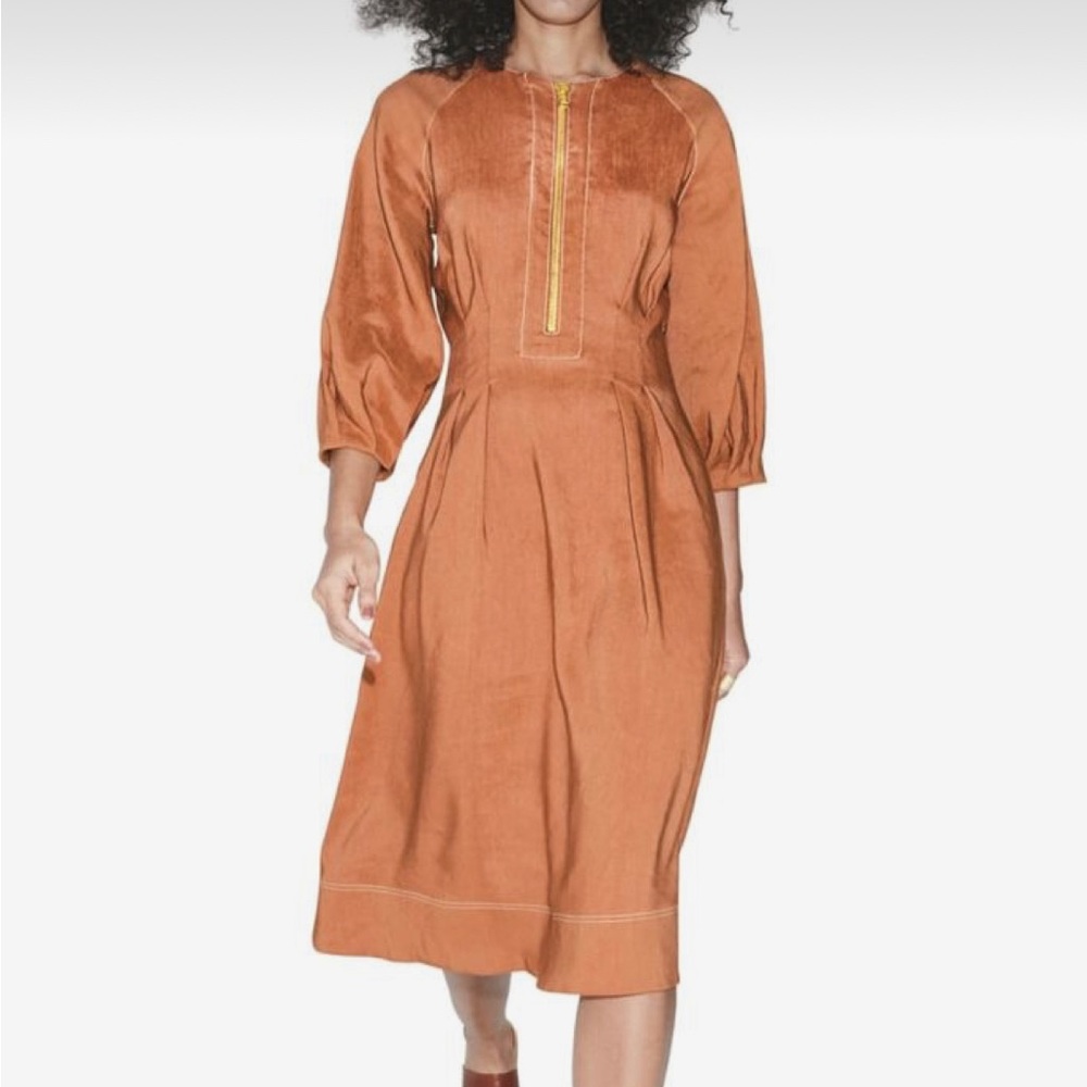 Veronica beard Claudia linen blend dress 4